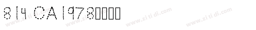 814 CA1978字体转换